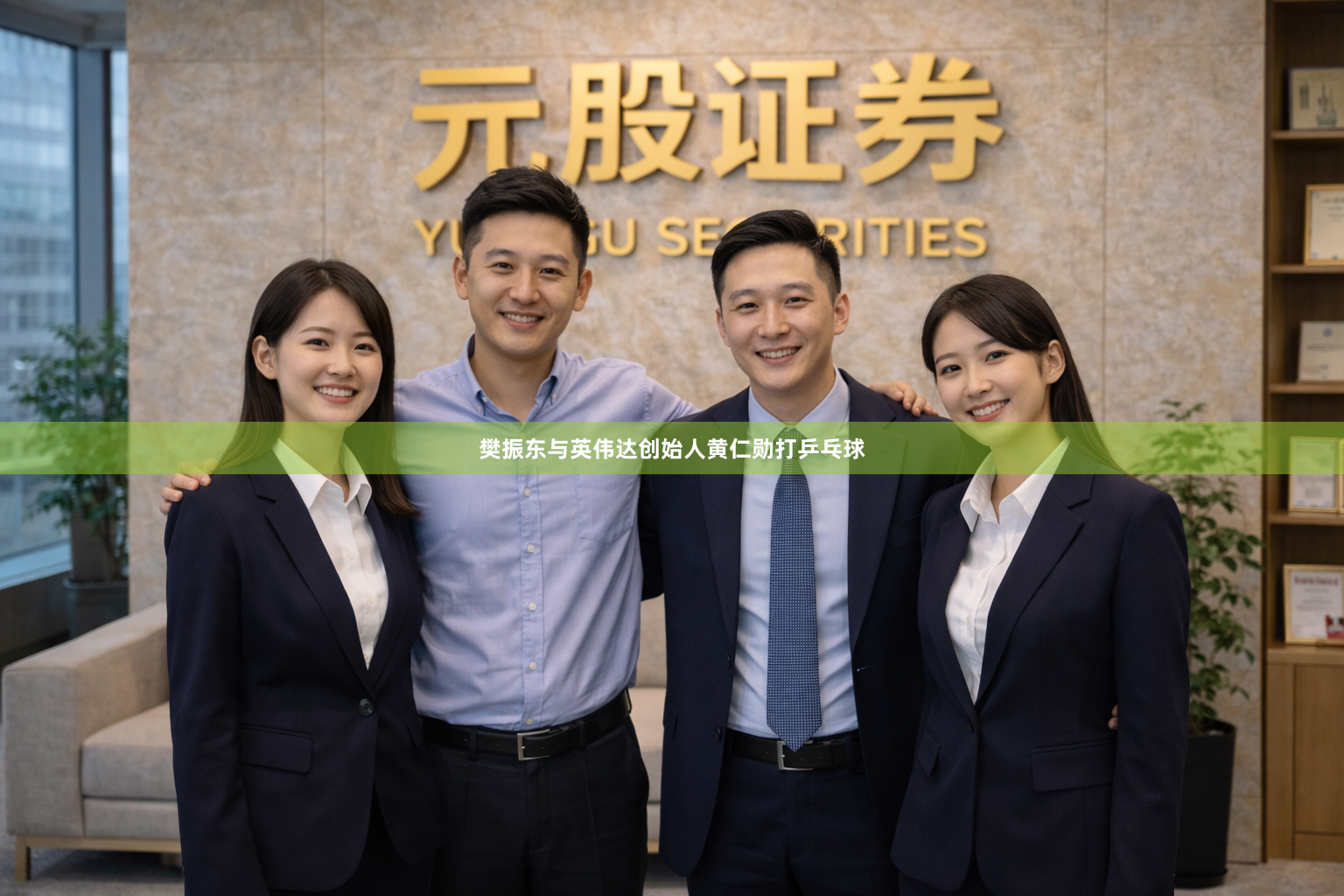 樊振东与英伟达创始人黄仁勋打乒乓球